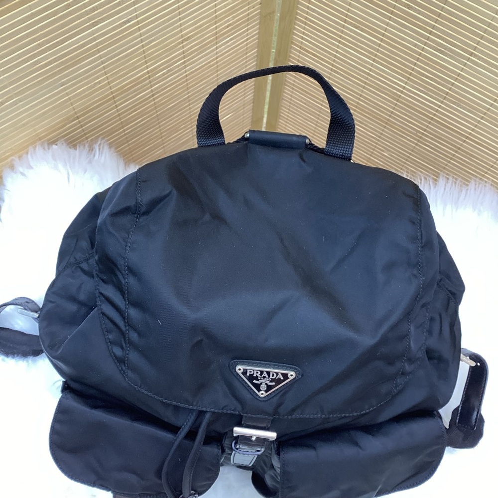Prada Black Nylon Backpack Medium - image 3